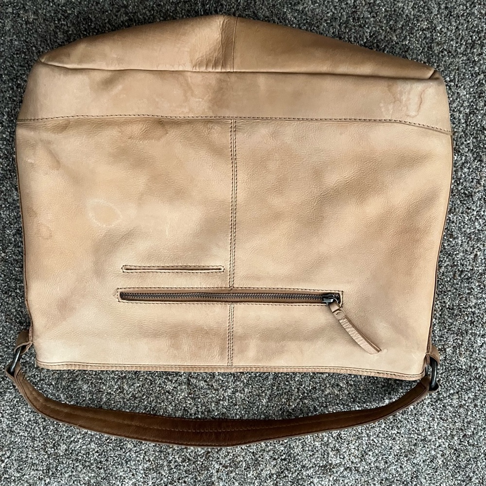 Tan woven leather handbag - Picture 2 of 10